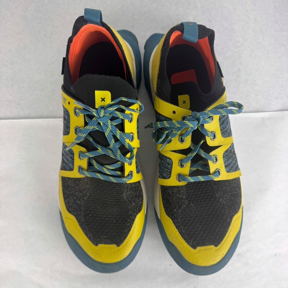Deckers X Lab X-PONENT H.R Trail Running Shoes Yellow Black Blue Vibram Matryx - Picture 3 of 10